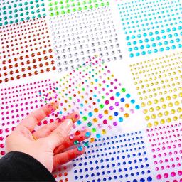 Adesivos de strass cristal 20 folhas = 3440 peças, jóia de enfeite diy, diamante colorido de pedras preciosas para face, unhas, artesanato, decoração de cartões - Image 1