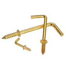 Latão Banhado Ganchos para Fixação de Móveis, Fastener Tool, Dresser Cup, L-Shaped Parafuso, Hanging Hangers, DIY, Casa, 20 Pcs, 1/2 ", 5/8" - Image 6