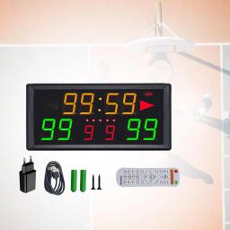 Leve placar digital para futebol, basquete, badminton, voleibol, portátil, distância de controle remoto, 33 pés a 49 pés - Image 5