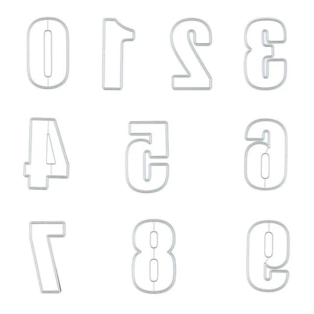 Corte de Metal para Scrapbooking DIY: Estênceis de Números 0-9 com 20 cm para Artesanato e Gravação