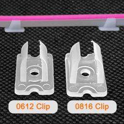 Flexível LED Strip Clips Conector, Fivela Suporte Plástico, Alta Qualidade, Luz Néon Acessórios, 6x12mm, 8x16mm, 2835 - Image 4