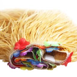 Saia De Mesa De Cor De Palha Tropical, Decorações De Festa Havaianas, Decoração De Casamento De Aniversário, Festa Temática De Verão, Suprimentos De Piquenique Em Casa - Image 3