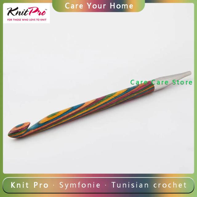 Ganchos de Crochet Intercambiáveis Afegãos Tunisinos Knitpro Symfonie com Dicas para Tricô - 1 Peça