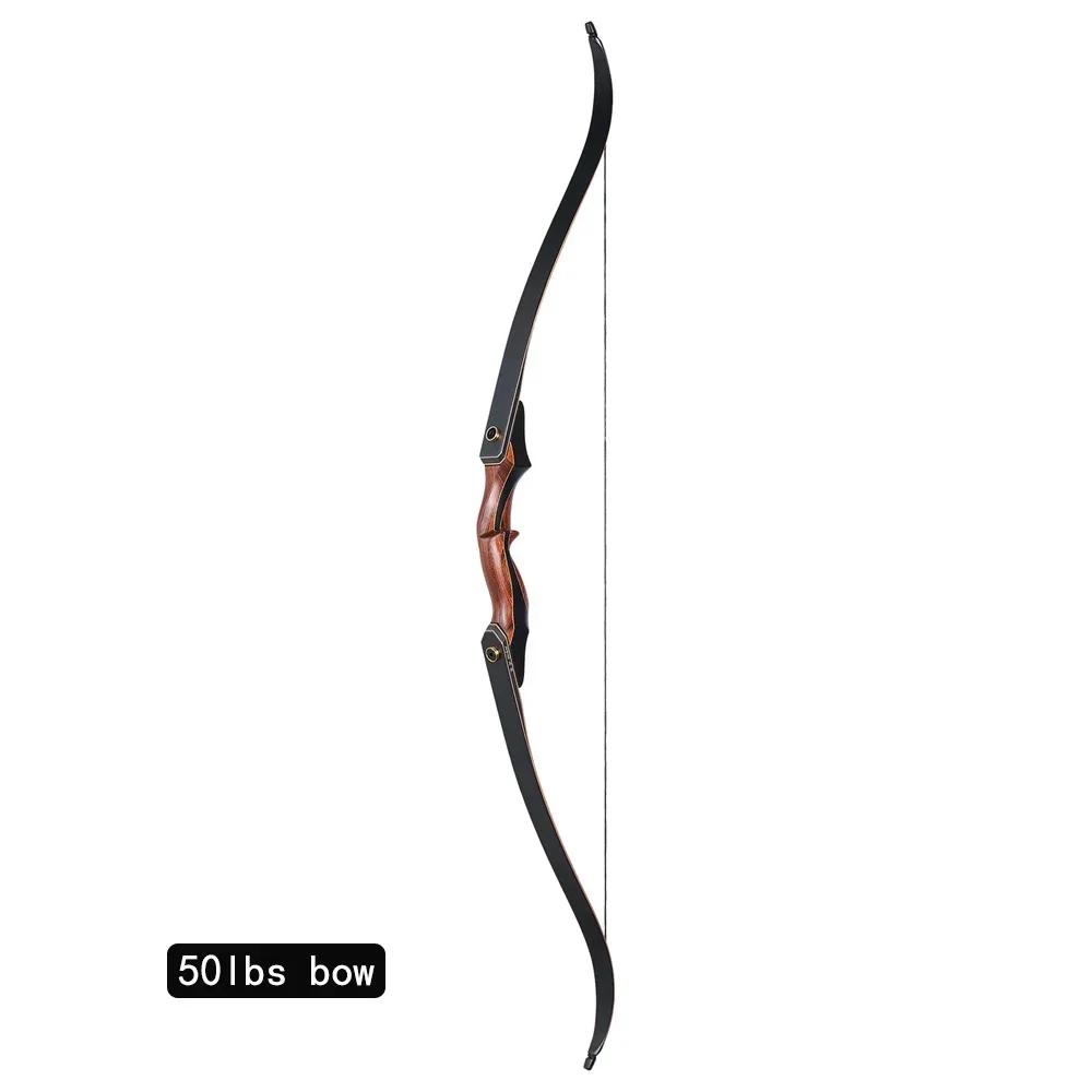 Arco com arco recurvo take-down para adulto direito, prática de tiro ao ar livre, 30-50Ibs, 60" - Image 1
