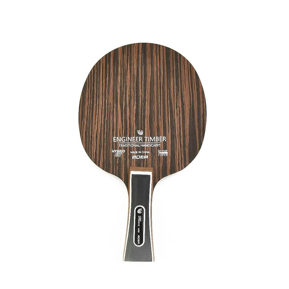 Raquete de tênis de mesa placa inferior 5 camadas lâmina pong paddle alça longa ébano dalbergia tênis de mesa lâmina bat - Image 1