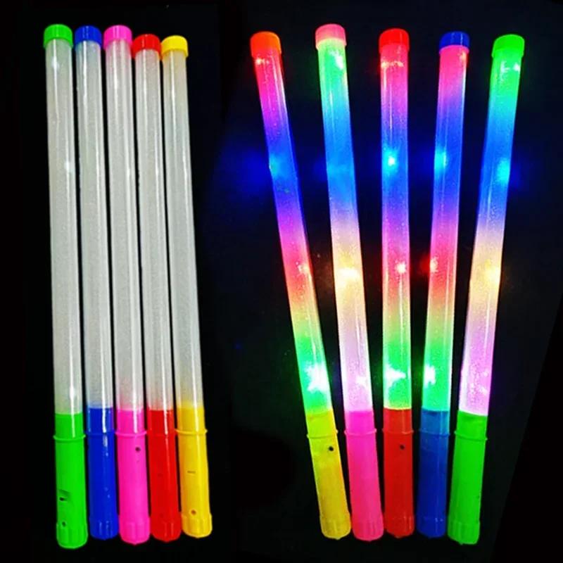 Colorful RGB LED Glow Sticks, Cheer Tube, Dark Light para o Natal, Aniversário, Fontes de festa de casamento, Bulk, 10 Pcs, 30Pcs - Image 1