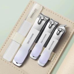 Profissional Nail Clippers Conjunto com Rotativa Bolsa de Couro, Aparador, Pedicure Cuidados Ferramentas, Manicure Presente, Home Care, Novo, 4 Pcs - Image 6