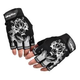 Luvas de meio dedo de motocicleta para homens e mulheres, Resistente ao desgaste, Moto Bike, Ciclismo, Esportes, Luva sem dedos, Tiro, Caça - Image 5