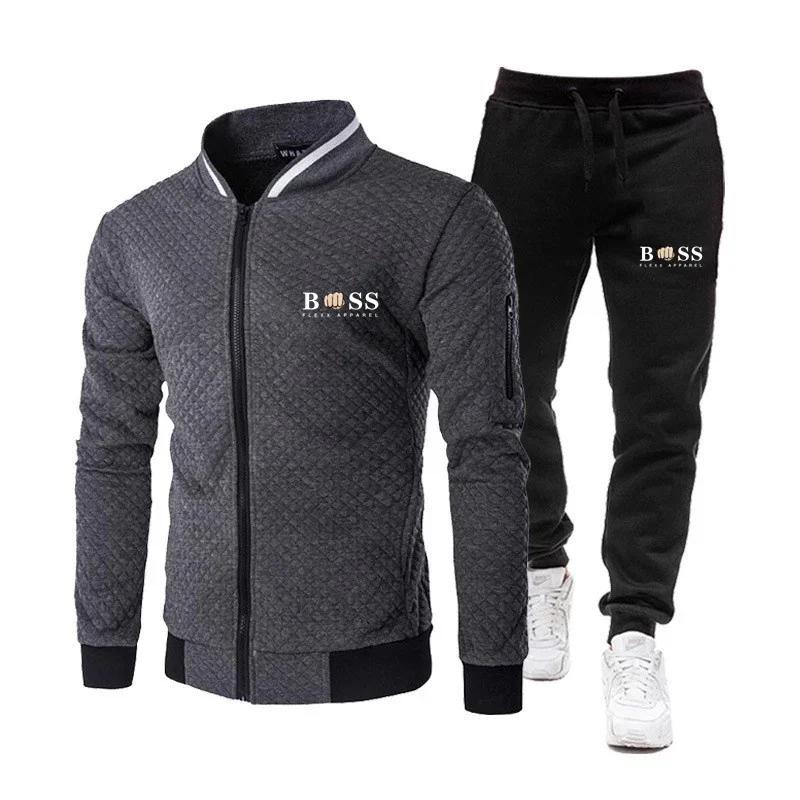 Conjunto de calças temperadas de beisebol masculino, conjunto esportivo, moda clássica, novo estilo, primavera e outono, 2024 - Image 1