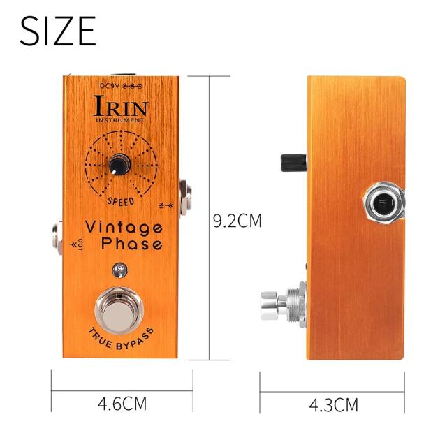 Pedal de Efeito IRIN AN-10: Phaser Vintage com True Bypass para Guitarra Elétrica