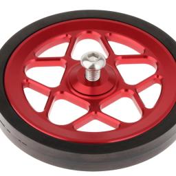 Roda auxiliar de bicicleta dobrável com parafuso, Rolo fácil para reparo, Liga de alumínio Estável para dobrar a bicicleta, 80mm - Image 5