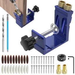 Bolso Buraco Jig Set para Carpintaria, Inclinado Posicionador Buraco, Guias de carpintaria, Joint Locator, 15 graus Ângulo - Image 1