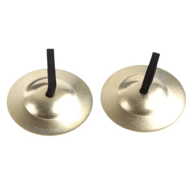 Conjunto de 1 Par de Mini Pratos de Cobre para Crianças - Instrumento Musical de Ritmo para Banda