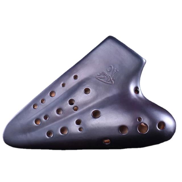 Ocarina Profissional de Fumado em C Key - Instrumento Musical Tradicional para Músicas de Zelda com 3 Tubos e 12 Buracos, Ideal para Presentes