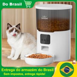 Alimentador automático com gravador de voz, Wi-Fi, redemoinho inteligente, alimentador lento, grande capacidade, sincronismo, gatos e cães, 4L - Image 1