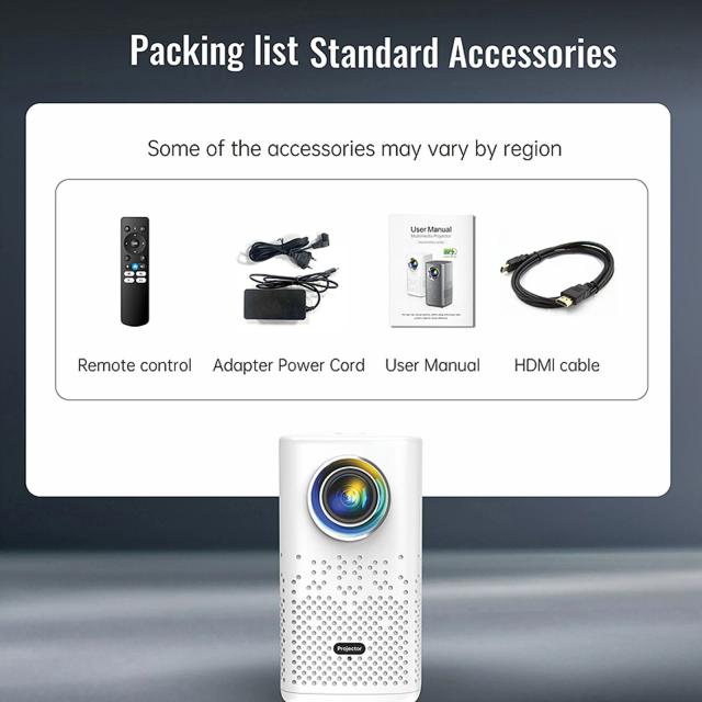 WOOPKER Projetor Portátil H1P 4K 400 Ansi Android 13 WiFi Dual BT5.0
