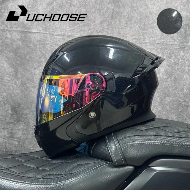 Uchoose Capacete Moto Flip Up Viseira Dupla