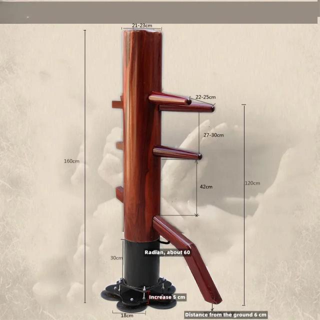 Manequim de Madeira para Treinamento de Artes Marciais - Ideal para Prática de Kung Fu