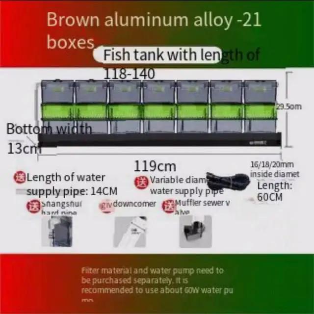 Filtro de Tanque de Peixes com Gaveta: Sistema de Armazenamento de Água Externa e 4 Camadas de Limpeza para Aquários