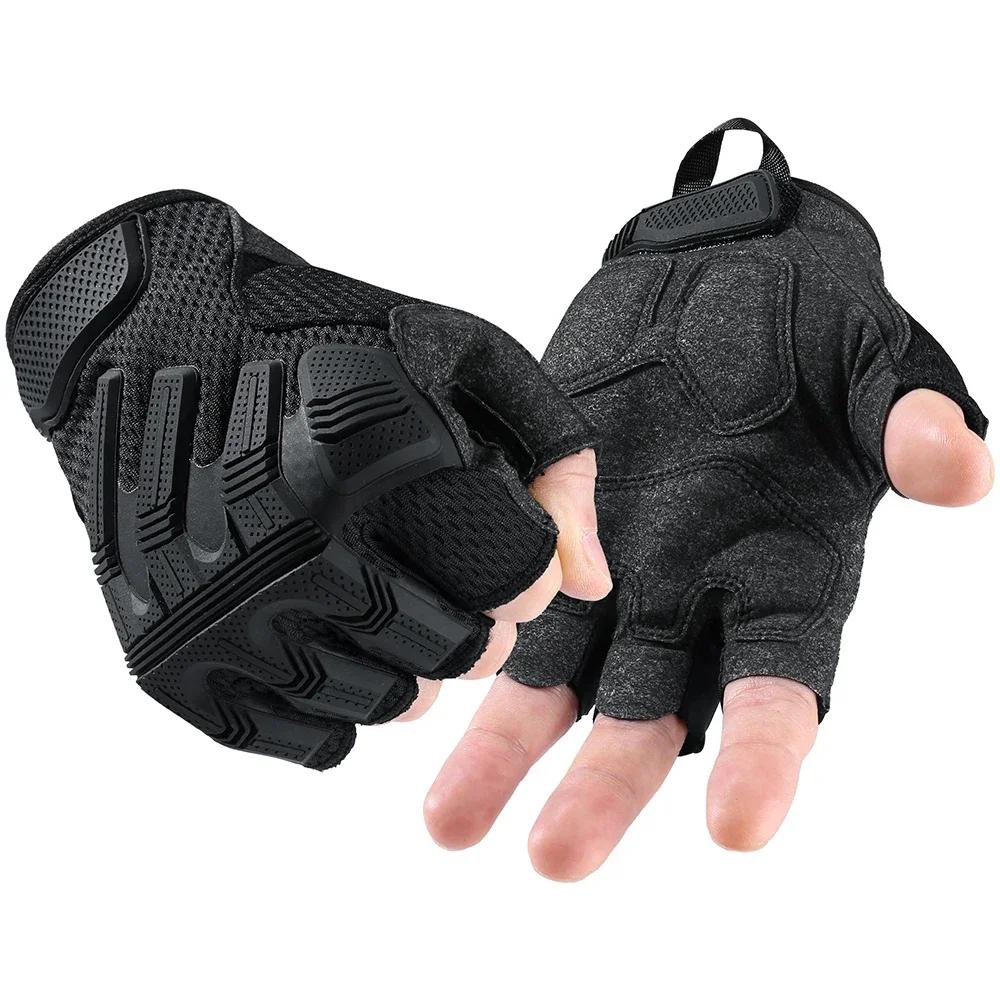 Luvas meio dedo táticas, luvas sem dedos, esportes ao ar livre, combate, caça, tiro, paintball, airsoft, trabalho de bicicleta, antiderrapante - Image 1