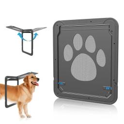 Porta de tela magnética de fechamento automático para animais de estimação, Porta para cão e gato, Porta de bloqueio, Home Fence - Image 1