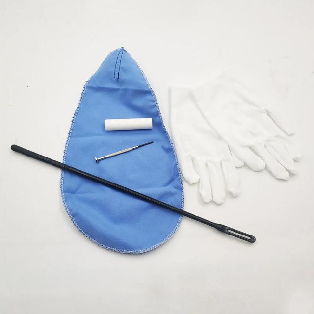 Kit Profissional de Limpeza para Flauta com Panos e Ferramentas de Manutenção