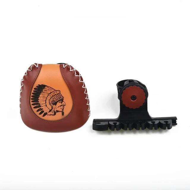 Quiver Tradicional de Couro Leve para Longbows Recurvos - Acessório Durável para Tiro com Arco e Flecha