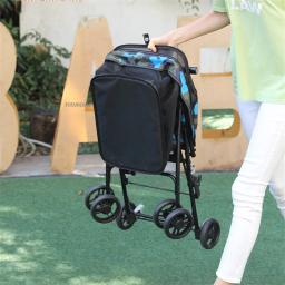 Moderno carrinho de estimação leve dobrável gatos cães suprimentos para animais de estimação caminhada o gato do cão 4 rodas carrinho de viagem ao ar livre portátil trole - Image 5