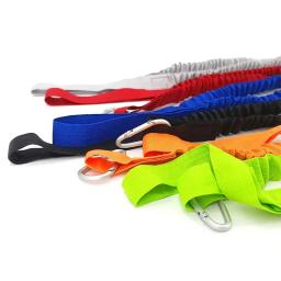 Elastic Kayak Paddle Leash com gancho de segurança Vara de pesca ajustável Pólo Enrolado Cordão de cordão Corda de gravata Acessórios de barco a remo 1Pc - Image 5