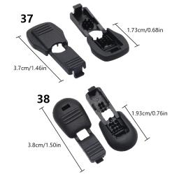 Nylon Corda Cauda Clip com Zíper Elástico, Cadarço Vestuário, Buckle Head, Saco De Corda De Algodão, Plástico Colorido, DIY Acessórios, 10Pcs - Image 6