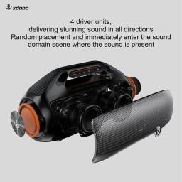 Alto-falante Bluetooth portátil, caixa de som de alta potência Subwoofer impermeável ao ar livre, 360 Omnidirectional Sound Wave Column, cartão TF, 160W - Image 2