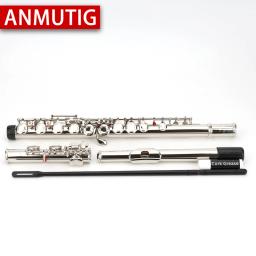 ANMUTIG-C Flauta chave, cuproníquel, prata niquelado, instrumento de concerto com E, fechar e abrir buracos, 16, 17 - Image 6
