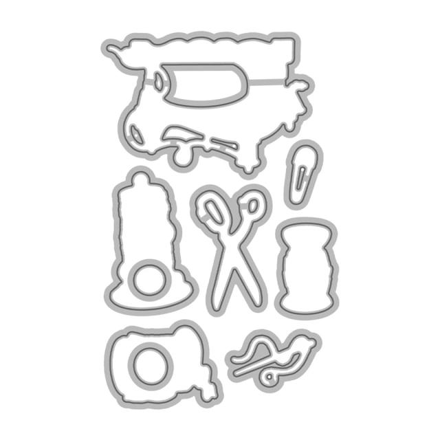 Máquina de Costura Selo em Corte de Metal para Scrapbooking: Novo Stencil DIY para Álbum e Cartões 2024