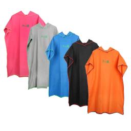 Toalha poncho de surf com capuz para adultos mulheres e homens, robe de microfibra para natação e banho, wetsuit kitesurf - Image 1