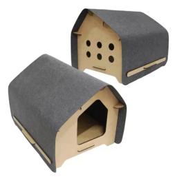 Casa Aconchegante para Gatos, Scratch Cabin, Bed Playground Toy, Camas Premium Gatil para Suprimentos de Coelho e Coelho, Acessórios para cobaias - Image 1