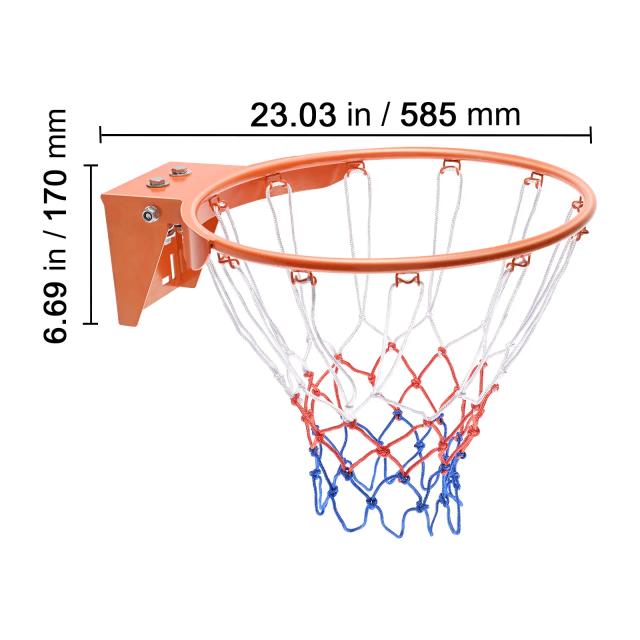 Aro Flex de Basquete VEVOR para Crianças e Adultos - Argola de Parede Resistente com Rede para Substituição