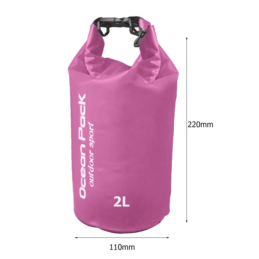 Impermeável Dry Bag Pack para natação, rafting, caiaque, rio Trekking, flutuante, vela, canoagem, canoagem, água de barco, seco Bag, 2L - Image 1