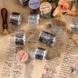 3cm/5cm * 2m fitas de material transparente carta frase em inglês fita adesiva scrapbooking etiqueta papelaria diy arte artesanato - Image 2