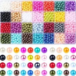 Faux Pearl Set para Fazer Jóias DIY, Pulseira e Colar, Materiais com Caixa, 6mm, 24 Cores, 1680PCs - Image 6