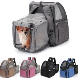 Suprimentos para animais de estimação gato transparente saco de viagem caminhadas ao ar livre portátil mochila pode expandir grande capacidade saco de lona para animais de estimação - Image 1