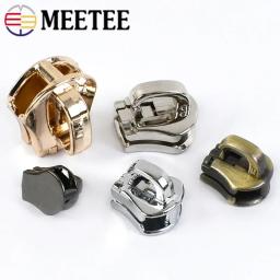 Meetee-Slider Zipper para Zíperes Metálicos, Fitas Saco e Roupas, Pull Repair Kit, Acessório de Bloqueio de Bagagem, 3 5 8 10 #, 10Pcs - Image 2