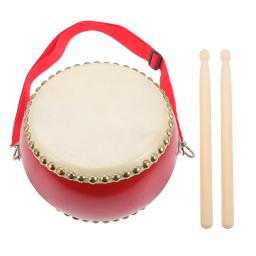 Tambor de dança crianças mão percussão musical dedo chinês taiko pratos instrumentos de brinquedo de madeira baquetas folk mallet gong suona - Image 1