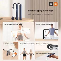 Xiaomi-Mijia inteligente pular corda, contador com Xiaomi Fit App, cálculo de calorias ajustáveis, Sport Fitness, profissional, novo - Image 2
