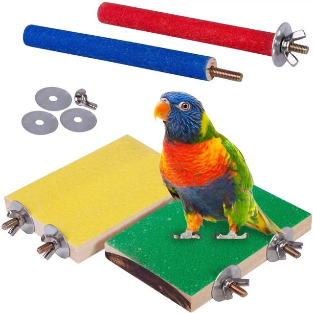 Suporte Natural Resistente para Papagaios, Periquitos e Calopsitas - Ideal para Aves de Estimação