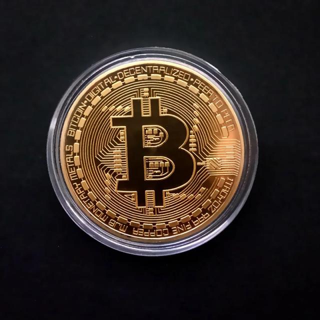 Coleção de Moedas Banhadas a Ouro: Moedas Criativas de Metal com Design Antigo, Lembrança Colecionável de Bitcoin, Presente Único, 1 Peça