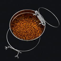 Tigela de comida para animais de estimação, aço inoxidável, 10-20cm, gaiola comum, pendurado, alimentador de bacia de cachorro, grande capacidade, tigela de alimentação de metal fixa - Image 4