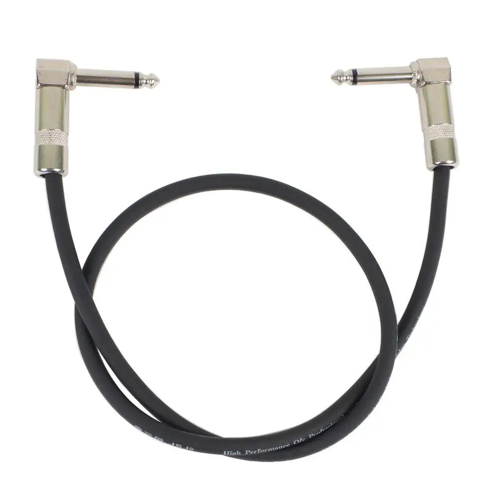 60cm/24 polegada guitarra efeitos pedal cabo liso conector de remendo 6.35mm plug cobre núcleo de superfície do plutônio fio adaptador linha cabeça redonda - Image 1