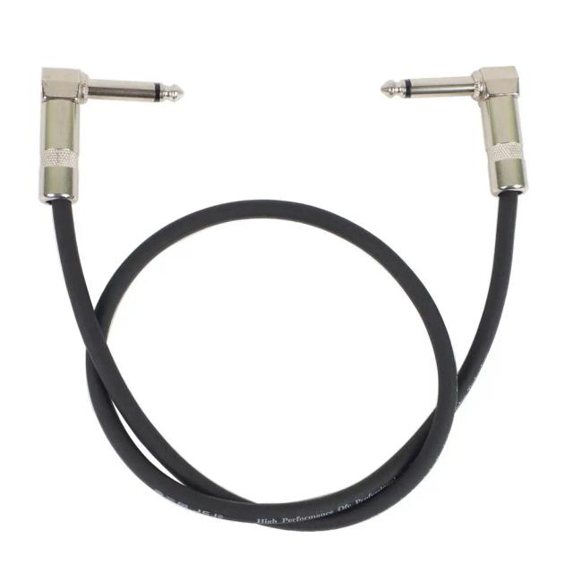 Cabo de Pedal para Guitarra 60cm com Conector 6.35mm e Núcleo de Cobre - Linha Liso com Cabeça Redonda