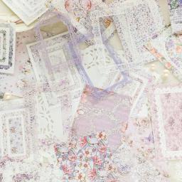 Vintage Material Papel Adesivos Combo Kit, Decor Scrapbooking, Lace Background, Colagem Álbum de Fotos, Lixo Diário DIY, 25Pcs - Image 6