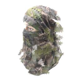 Ghillie chapéu de camuflagem, frondoso, 3d, máscara facial completa, boné tático, peru camo, acessórios de caça - Image 2